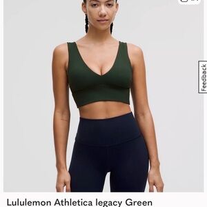 Lululemon Athletica Deep Green Sports Bra